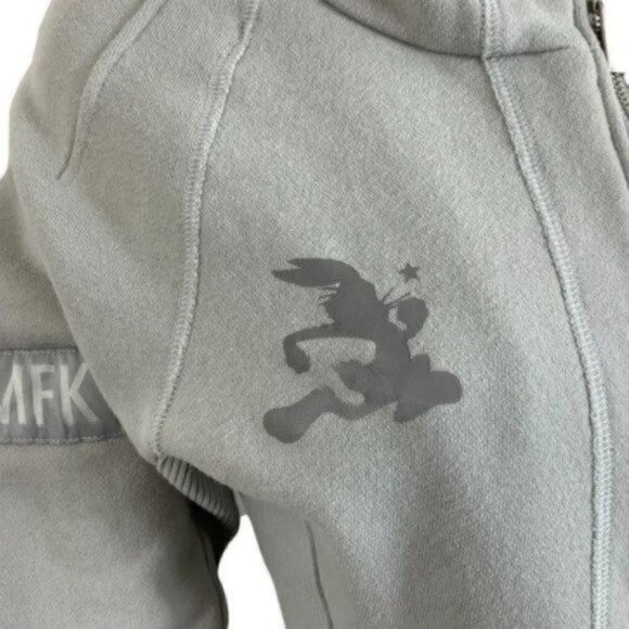 Looney Tunes X SMFK Collaboration Cropped raw hem Hoodie sz 1 | Small Rare Find - Picture 7 of 12